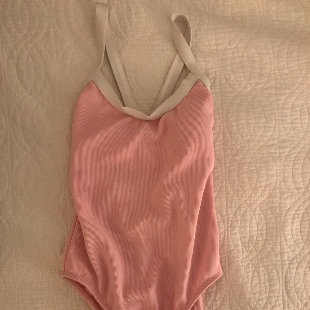 Light pink one piece swimsuit